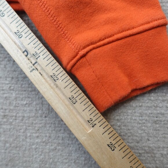 John Elliot Mens Sweater Medium Orange Solid Raglan Made in USA - Picture 9 of 11